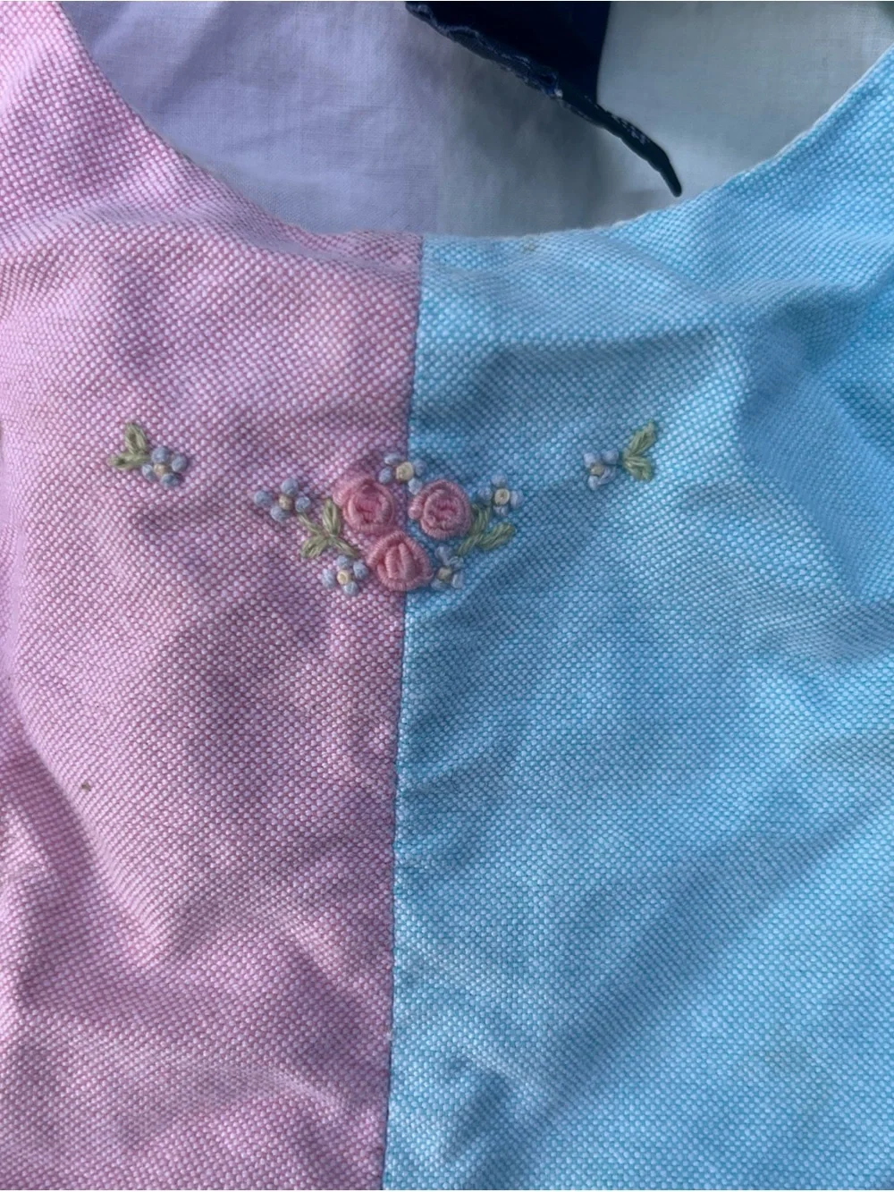 Ralph Lauren Girls Pastel Colorblock Tank Dress - Pink, Blue & Green Vintage